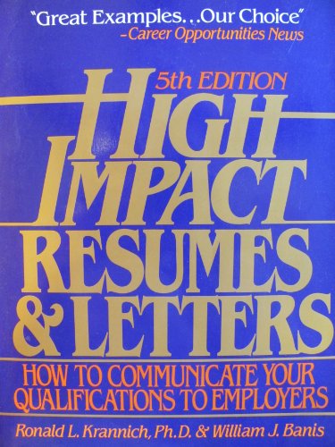 Stock image for High impact resumes & letters for sale by Wonder Book