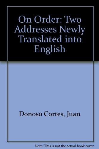 Stock image for On Order: Two Addresses Newly Translated into English for sale by Browsers' Bookstore, CBA