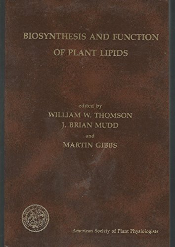 Imagen de archivo de Biosynthesis and Function of Plant Lipids, 1983: Proceedings of the Sixth Annual Symposium in Botany, January 13-15, 1983, University of California, . 13-15, 1983, University of Caliform, .) a la venta por The Book Bin