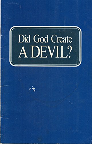 Stock image for Did God create a devil? for sale by Wonder Book