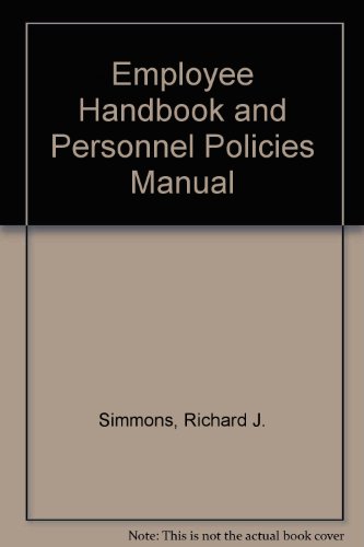 9780943178028: Employee Handbook and Personnel Policies Manual