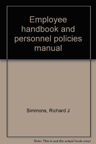 Stock image for Employee handbook and personnel policies manual for sale by dsmbooks