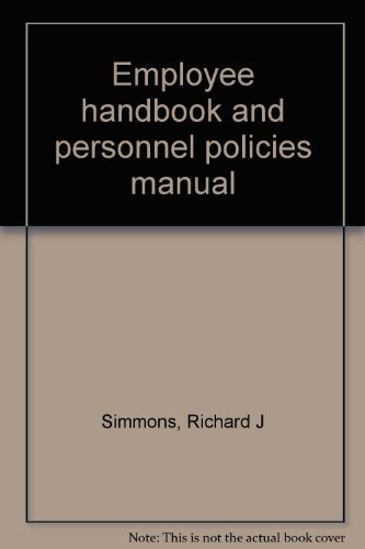 9780943178097: Employee handbook and personnel policies manual