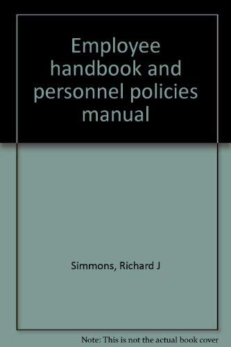 9780943178110: Employee handbook and personnel policies manual