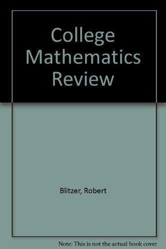 Stock image for College Mathematics Review for sale by HPB-Emerald