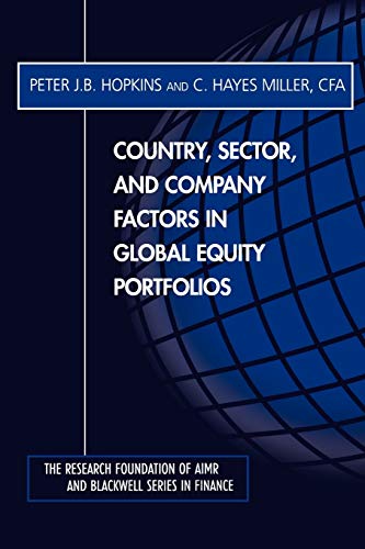 Beispielbild fr Country, Sector, and Company Factors in Global Equity Portfolios zum Verkauf von Wonder Book