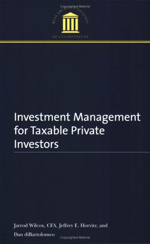 Imagen de archivo de Investment Management for Taxable Private Investors a la venta por More Than Words