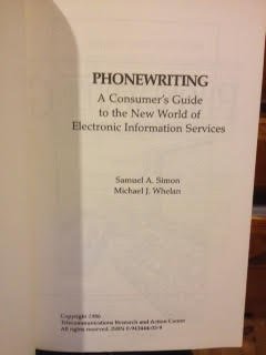 Phonewriting: A Consumers Guide to the New World of Electronics Information Services (9780943444031) by Simon, Samuel A.
