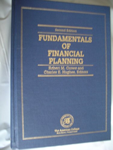 Imagen de archivo de Fundamentals of financial planning (Huebner School series) a la venta por HPB-Red