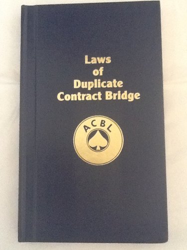 9780943855165: Laws of Duplicate Contract Bridge effective March 31, 1987 [Hardcover] by