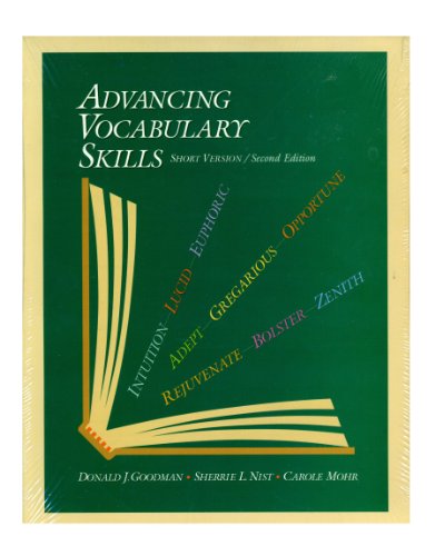 Imagen de archivo de Advancing Vocabulary Skills a la venta por Wonder Book