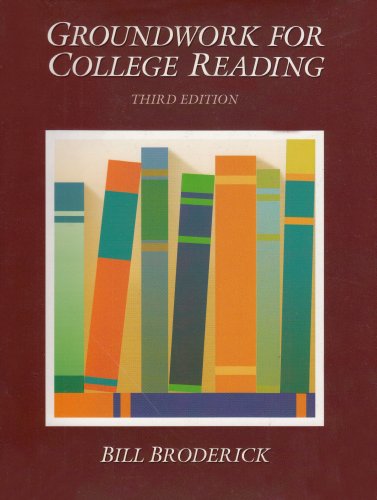 Stock image for Groundwork for College Reading for sale by Front Cover Books