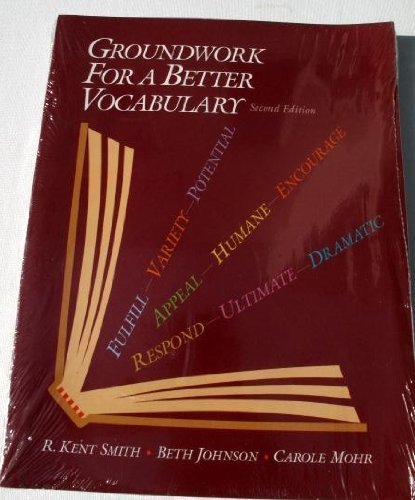 Stock image for Groundwork for a Better Vocabulary for sale by Better World Books