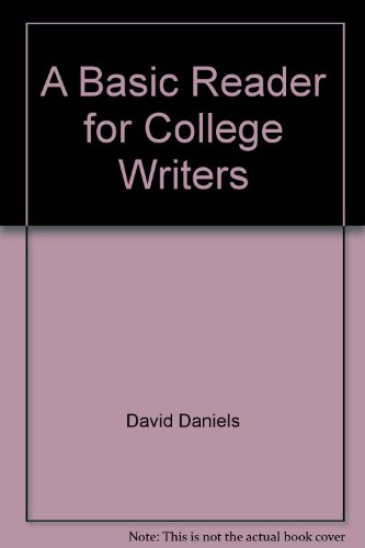 9780944210765: A Basic Reader for College Writers