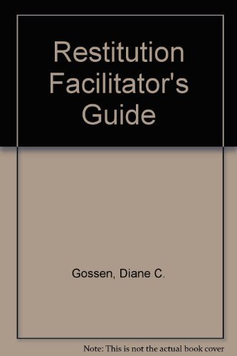 Beispielbild fr Restitution Facilitator's Guide zum Verkauf von Wonder Book