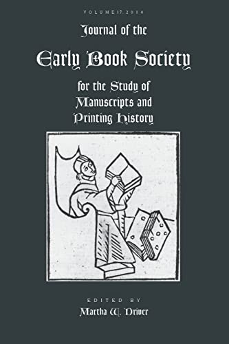 9780944473306: Journal of the Early Book Society V.17: For the Study of Manuscripts and Printing History (Jebs)