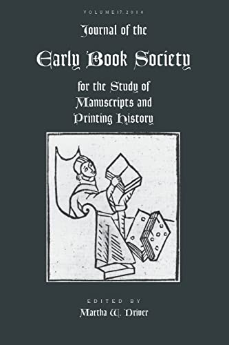 9780944473306: Journal of the Early Book Society Vol 17: For the Study of Manuscripts and Printing History (Jebs)