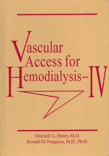 Beispielbild fr Vascular Access for Haemodialysis: v. 4 zum Verkauf von RIVERLEE BOOKS