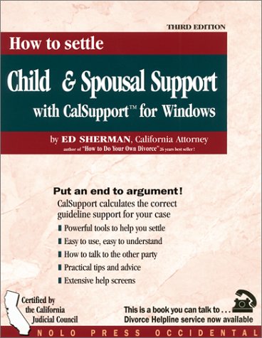 9780944508374: How to Settle Child and Spousal Support: With Calsupport for Windows