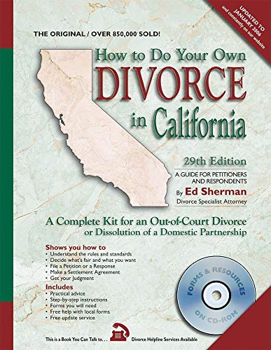 Stock image for How to Do Your Own Divorce in California (29th Edition): A Complete Kit for an Out-of-Court Divorce or Dissolution of a Domestic Partnership (How to Do Your Own Divorce in California) for sale by Front Cover Books