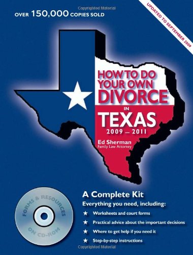 9780944508701: How to Do Your Own Divorce in Texas 2009-2011: A Complete Kit