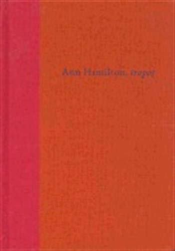 Stock image for Ann Hamilton, tropos - October 7, 1993 to June 19, 1994 for sale by Jerry Merkel