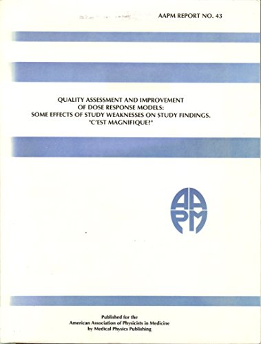Imagen de archivo de Quality Assessment and Improvement for Dose Response Models a la venta por ThriftBooks-Dallas