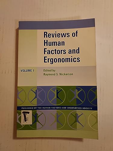 Imagen de archivo de Reviews of Human Factors And Ergonomics a la venta por The Book Bin