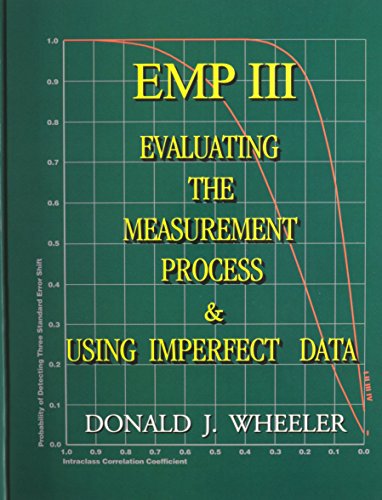 EMP III (Evaluating the Measurement Process): Using Imperfect Data (9780945320678) by Donald J. Wheeler