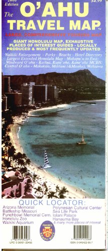 9780945422068: The O'Ahu Travel Map: Large, Comprehensive Touring Map: Giant Honolulu Map, Exhaustive Places of Interest Guides - Locally Produced & Most F