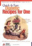 Imagen de archivo de Quick & Easy Diabetic Recipes For One a la venta por SecondSale