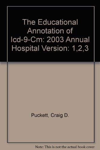 Imagen de archivo de The Educational Annotation of ICD-9-CM:Softcover Hospital Version, 5th Edition, Volumes 1, 2, 3 a la venta por a2zbooks