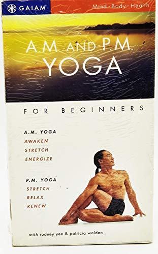 Stock image for A.M. YOGA FOR BEGINNERS ; P.M. YOGA FOR BEGINNERS VHS TAPES 1 HOUR 4O MINUTES TOTAL for sale by WONDERFUL BOOKS BY MAIL
