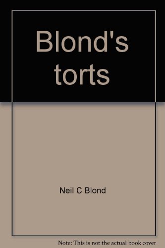Imagen de archivo de Blond's Torts a la venta por Better World Books