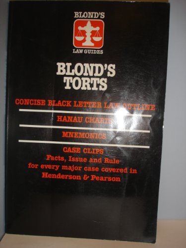 Imagen de archivo de Torts Henderson Edition (BLOND'S LAW GUIDES) a la venta por Wonder Book