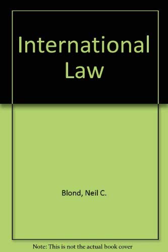 Imagen de archivo de Blond's International Law a la venta por First Choice Books