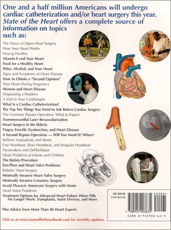 Imagen de archivo de State of the Heart: The Practical Guide to Your Heart and Heart Surgery a la venta por HPB-Red