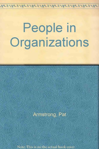 Beispielbild fr People in Organisations zum Verkauf von PsychoBabel & Skoob Books