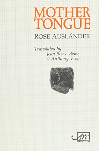 9780946407774: Mother Tongue [AUSLANDER]: Selected Poems