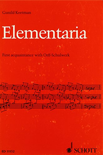 9780946535057: Elementaria livre sur la musique: First Acquaintance With Orff-Scheslwerk