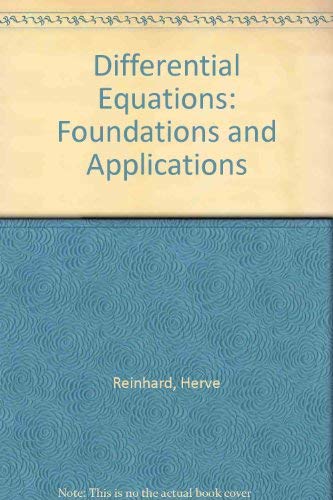 Stock image for Differential equations: Foundations and applications for sale by Mispah books