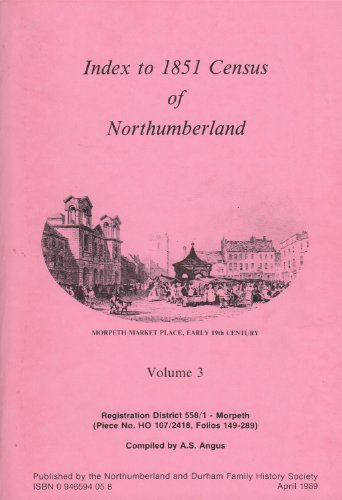 9780946594016: Index to 1851 census of Northumberland
