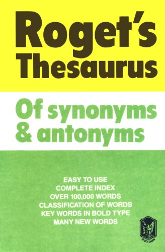 Beispielbild fr Roget's Thesaurus of Synonyms and Antonyms zum Verkauf von WorldofBooks