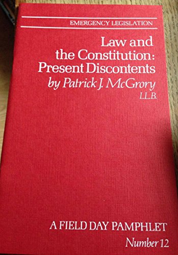 Stock image for Law and the Constitution: Present Discontents for sale by Kennys Bookstore