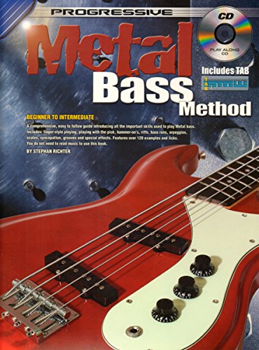 Imagen de archivo de Progressive Heavy Metal Bass Guitar Method with CD a la venta por WorldofBooks