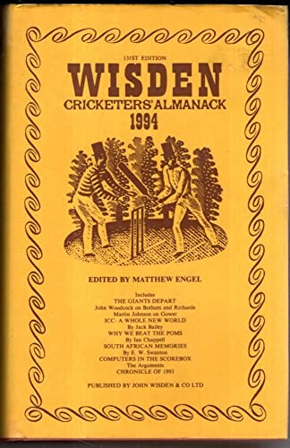 Stock image for Wisden Cricketers' Almanack 1994 for sale by WorldofBooks