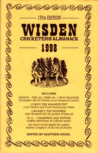 Imagen de archivo de Wisden Cricketers' Almanack 1998 a la venta por AwesomeBooks