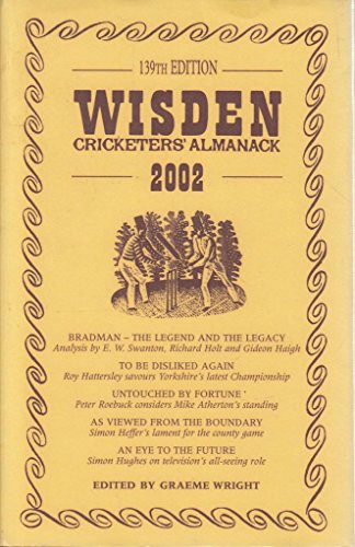 WISDEN Cricketers ALMANACK 2002 139TH EDITION