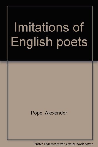 Imitations of English Poets