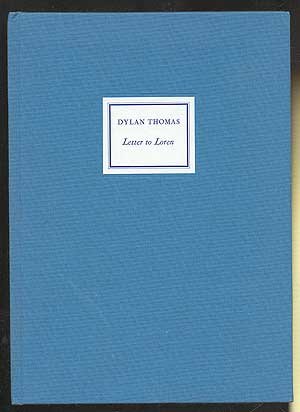 9780948021350: Dylan Thomas: Letter to Loren